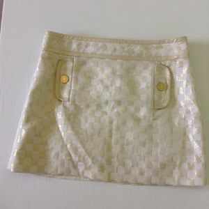 Lilly Pulitzer gold skirt